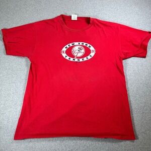 Y2K Majestic New York Yankees Vintage‎ 2003 T-Shirt MLB Baseball Red XL